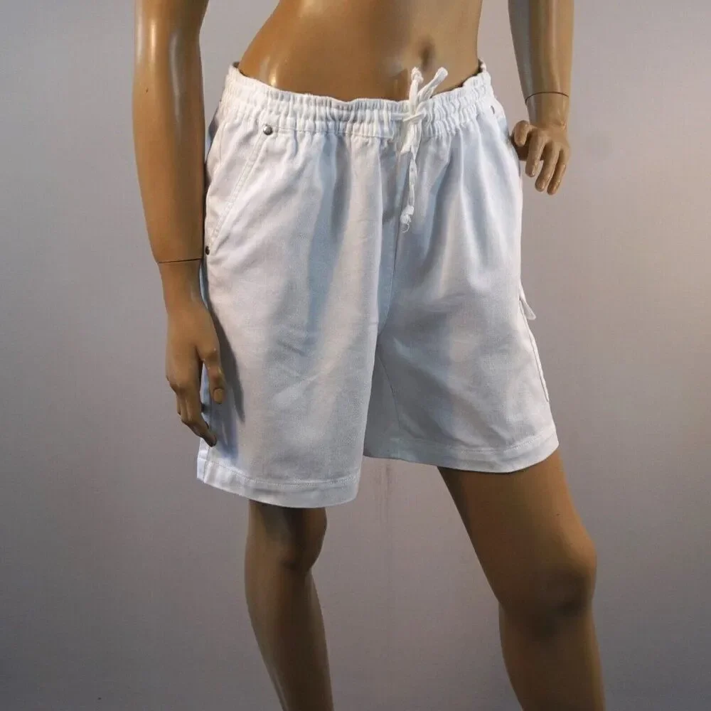 K.T Sport by Keneth Too! Vintage Cargo Shorts Womens Size Petite Small White